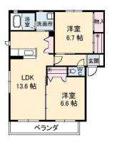グランマスト春日 B棟 203間取り図