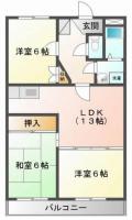 北田宮 マンション 3LDK 305間取り図