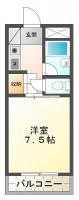南田宮 マンション 1K 305間取り図