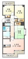 下助任町 マンション 3LDK 603間取り図