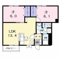 ハッピースクエアー III 102間取り図