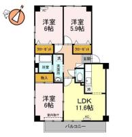 フォブール佐古B棟 103間取り図