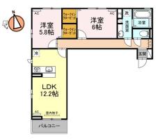 (仮)D-room南佐古八番町 302間取り図