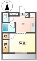 明神町 アパート 1K 202間取り図