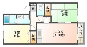 南沖洲1丁目 アパート 2LDK 203間取り図