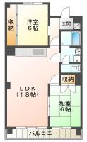 北矢三町 マンション 2LDK 101間取り図