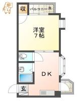 佐古七番町 マンション 1DK 306間取り図