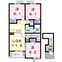 ノーブルハウス八幡ーB 203間取り図
