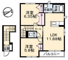 シャーメゾンプランドール E・F棟 201