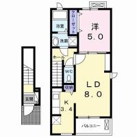 ルミナス名東 I 206間取り図