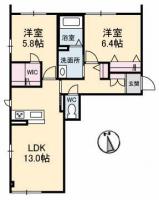ベレオ昭和 A棟 105間取り図