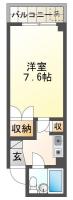 徳島町3丁目 マンション 1K 202間取り図