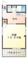 南矢三町 マンション 1DK 402間取り図