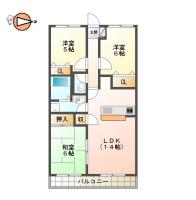 北矢三町 マンション 3LDK 203間取り図