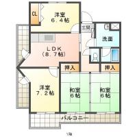 住吉 マンション 4DK 304間取り図