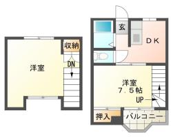 佐古七番町 マンション 2DK 405間取り図