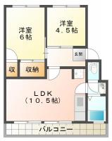 春日 マンション 2LDK 205間取り図