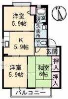 シャーメゾンI・II番館 105間取り図