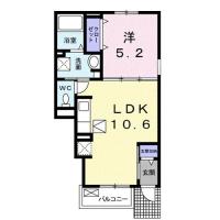 クレス川内II 102間取り図