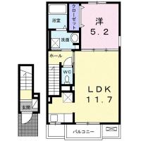 クレス川内II 202間取り図