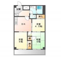 住吉 マンション 3DK 302間取り図