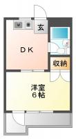 佐古三番町 マンション 1DK 402間取り図