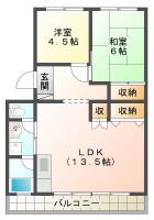 上助任町天神 マンション 2LDK 2号232間取り図