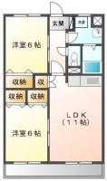 ハーブメゾン藤井 B101間取り図