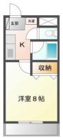 北矢三町 マンション 1K 305間取り図