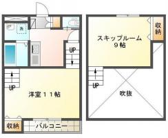 南庄町 アパート 1DK 202間取り図