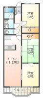 南矢三町 マンション 3LDK 502間取り図