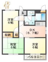 南佐古3番町 アパート 3DK 201間取り図