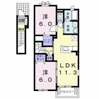 ルーベル論田A 201間取り図