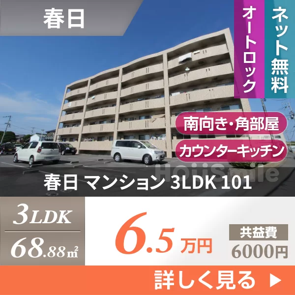 春日 マンション 3LDK 101