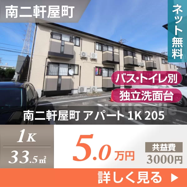 南二軒屋町 アパート 1K 205