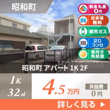 昭和町 アパート 1K 2F