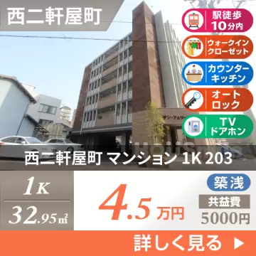 西二軒屋町 マンション 1K 203