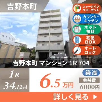 吉野本町 マンション 1R 704