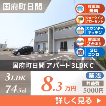 国府町日開 アパート 3LDK C