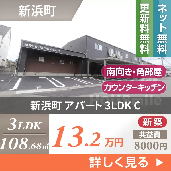 新浜町 アパート 3LDK C