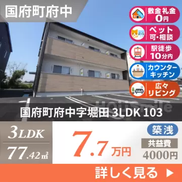 国府町府中字堀田 アパート 3LDK 103