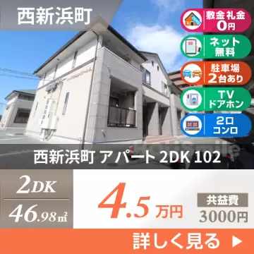 西新浜町 アパート 2DK 102
