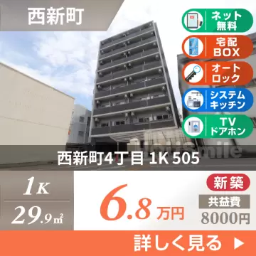 西新町4丁目 マンション 1K 505