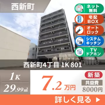 西新町4丁目 マンション 1K 801