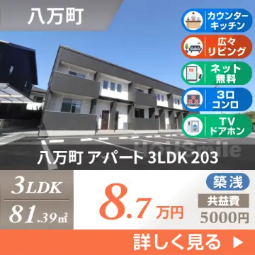 八万町 アパート 3LDK 203