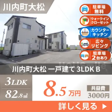 川内町大松 一戸建て 3LDK B