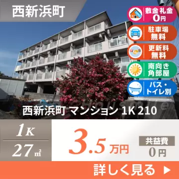 西新浜町 マンション 1K 210