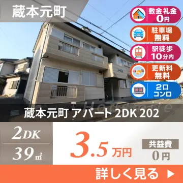 蔵本元町 アパート 2DK 202