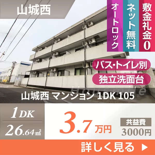 山城西 マンション 1DK 105
