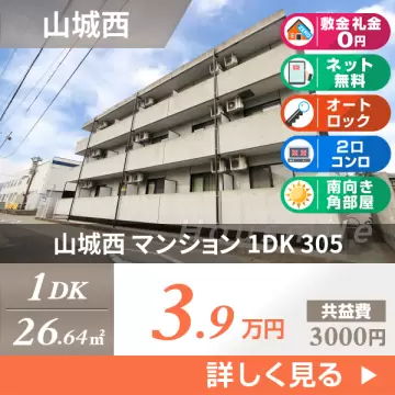 山城西 マンション 1DK 305
